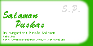 salamon puskas business card