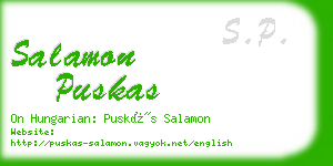 salamon puskas business card